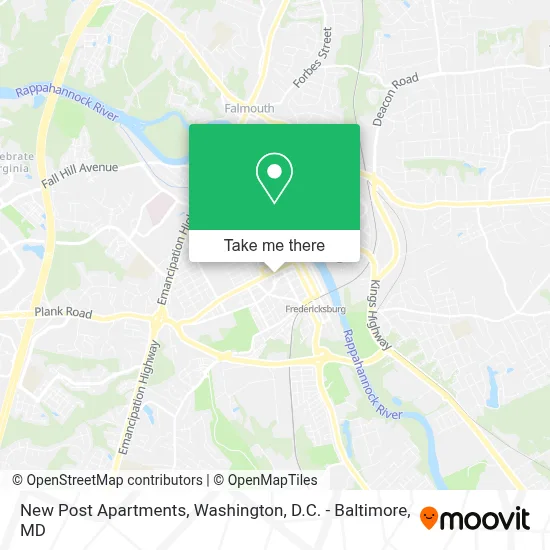New Post Apartments map