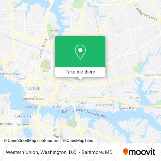 Western Union map
