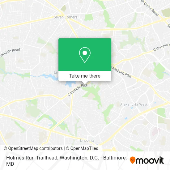 Holmes Run Trailhead map