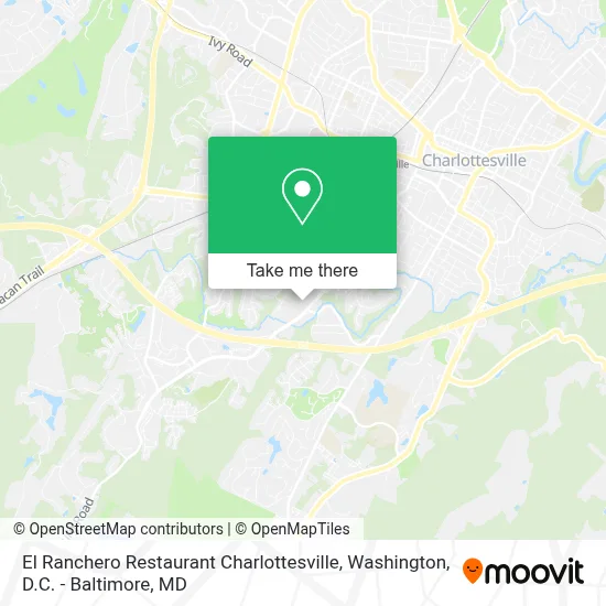 El Ranchero Restaurant Charlottesville map