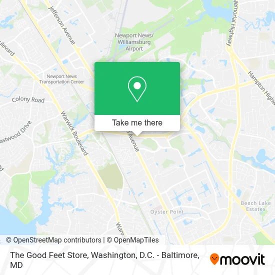 The Good Feet Store map