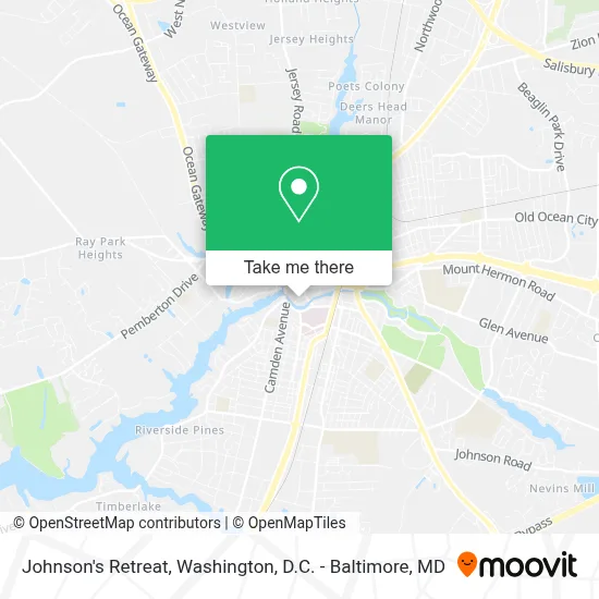 Johnson's Retreat map