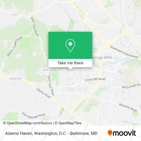 Adams Haven map