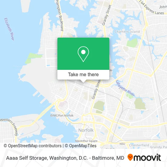 Aaaa Self Storage map