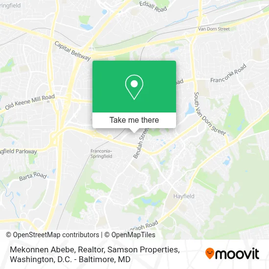 Mekonnen Abebe, Realtor, Samson Properties map