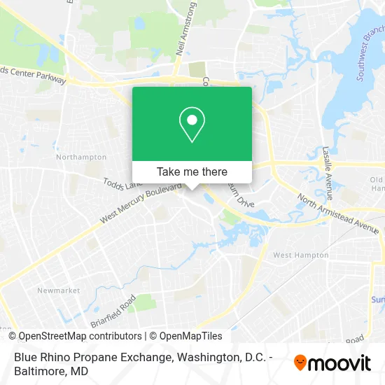 Blue Rhino Propane Exchange map