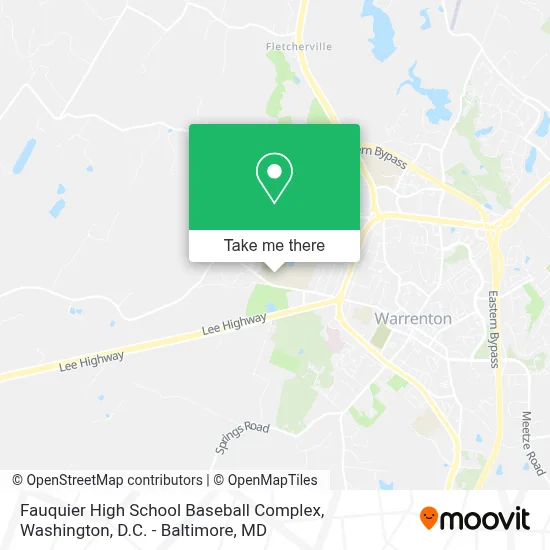 Fauquier High School Baseball Complex map
