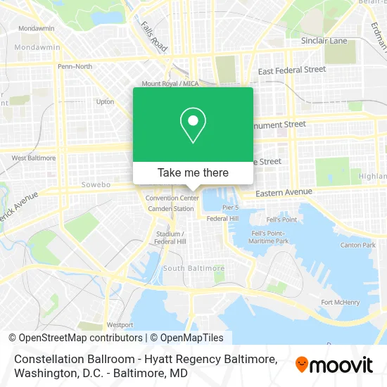 Constellation Ballroom - Hyatt Regency Baltimore map