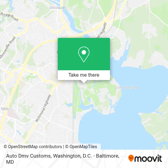 Auto Dmv Customs map