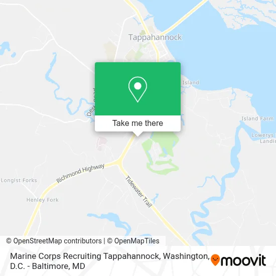 Marine Corps Recruiting Tappahannock map