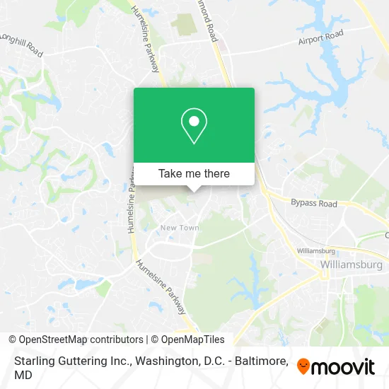 Starling Guttering Inc. map