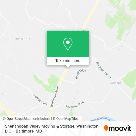 Shenandoah Valley Moving & Storage map