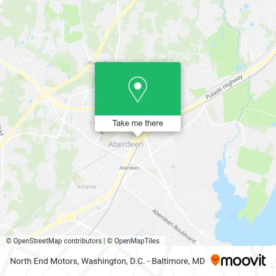 North End Motors map