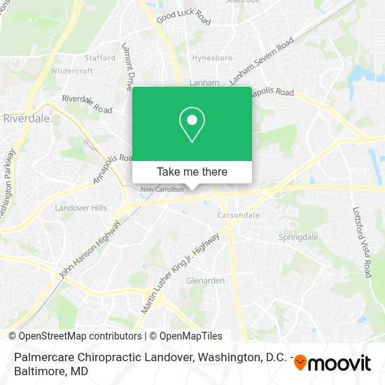 Palmercare Chiropractic Landover map