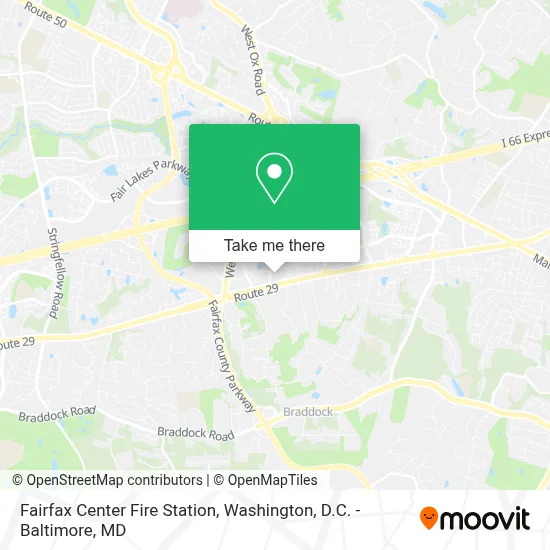 Fairfax Center Fire Station map