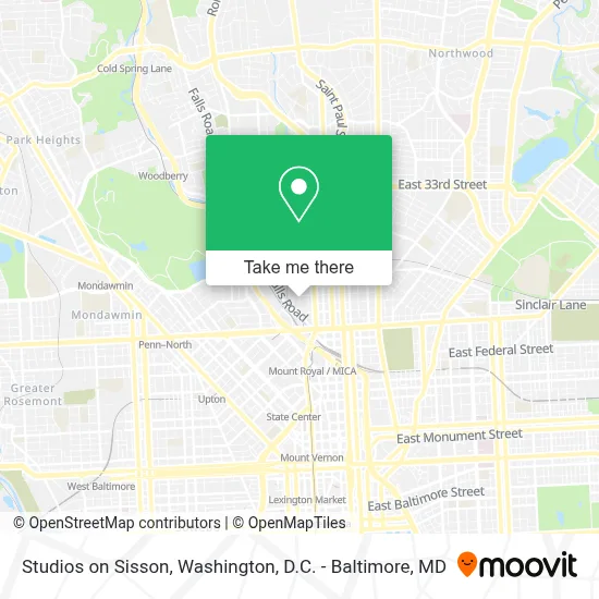 Studios on Sisson map