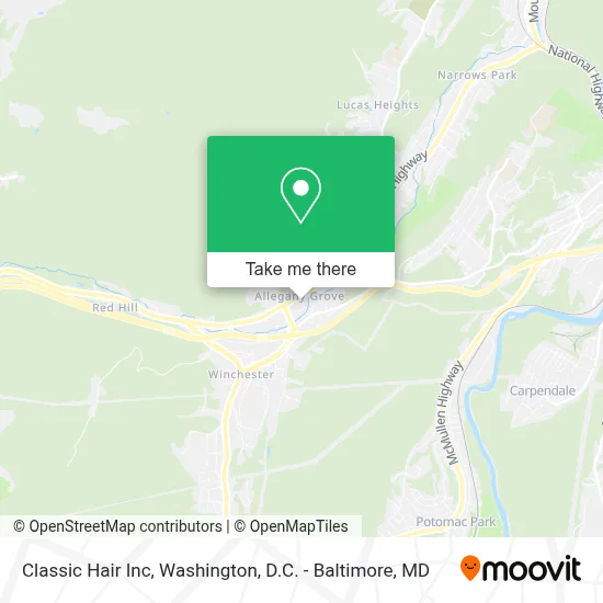 Classic Hair Inc map