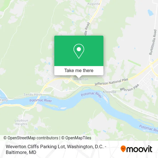 Weverton Cliffs Parking Lot map