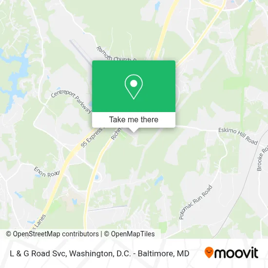 L & G Road Svc map