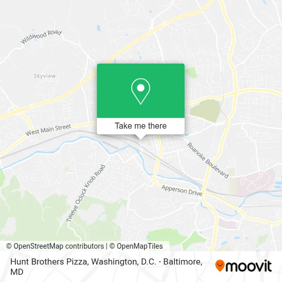 Hunt Brothers Pizza map