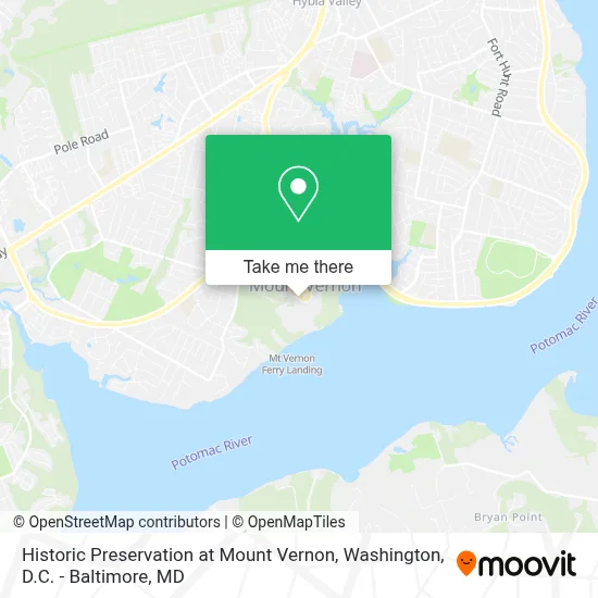 Historic Preservation at Mount Vernon map