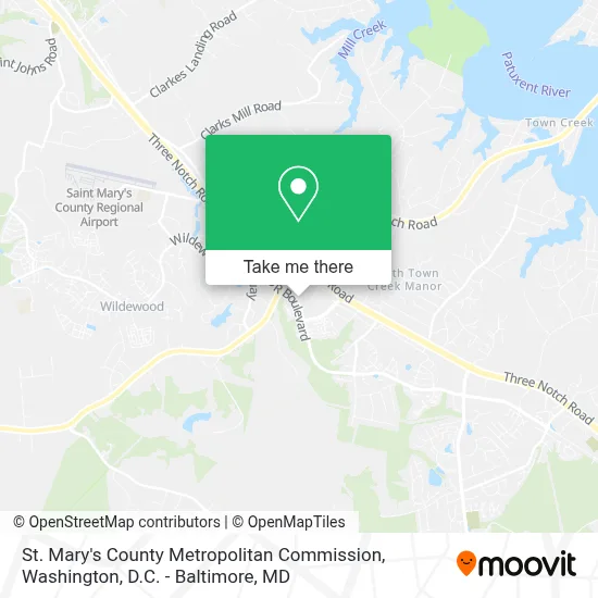 St. Mary's County Metropolitan Commission map