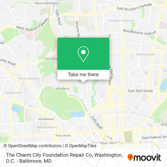 The Charm City Foundation Repair Co map