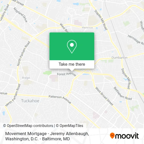 Movement Mortgage - Jeremy Allenbaugh map