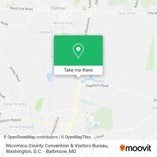 Wicomico County Convention & Visitors Bureau map