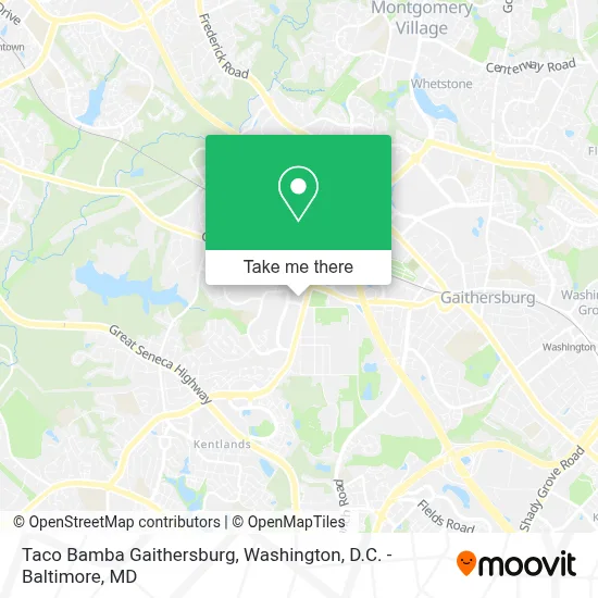 Taco Bamba Gaithersburg map