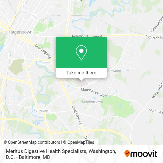 Meritus Digestive Health Specialists map