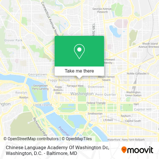 Chinese Language Academy Of Washington Dc map