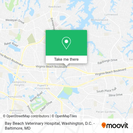 Bay Beach Veterinary Hospital map