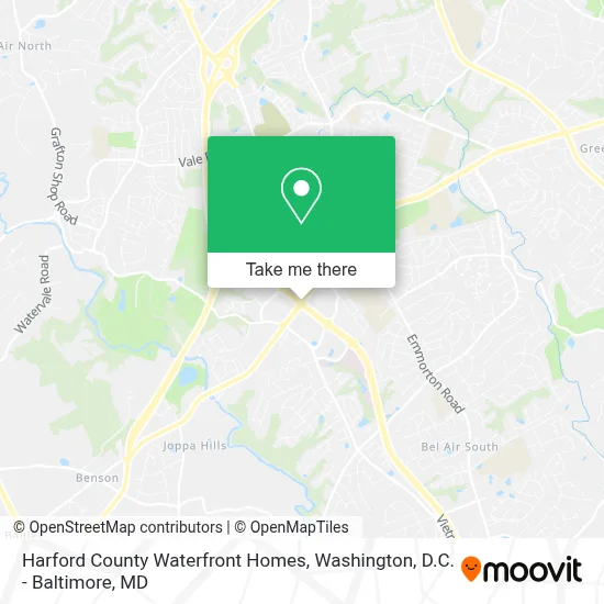 Harford County Waterfront Homes map