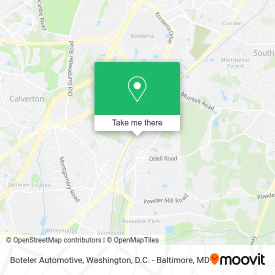 Boteler Automotive map