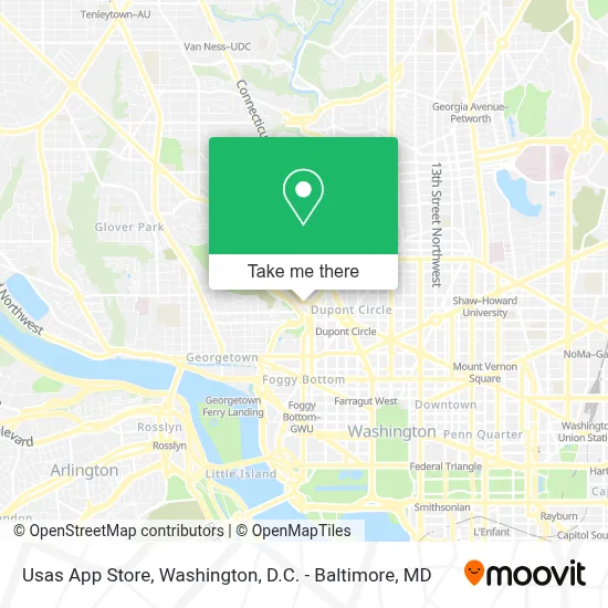 Usas App Store map