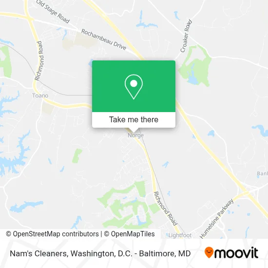 Nam's Cleaners map
