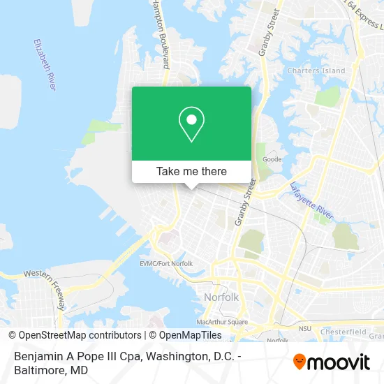 Benjamin A Pope III Cpa map
