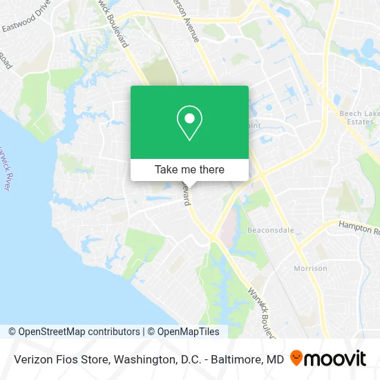 Verizon Fios Store map