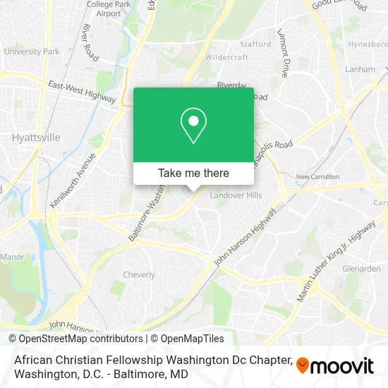 African Christian Fellowship Washington Dc Chapter map