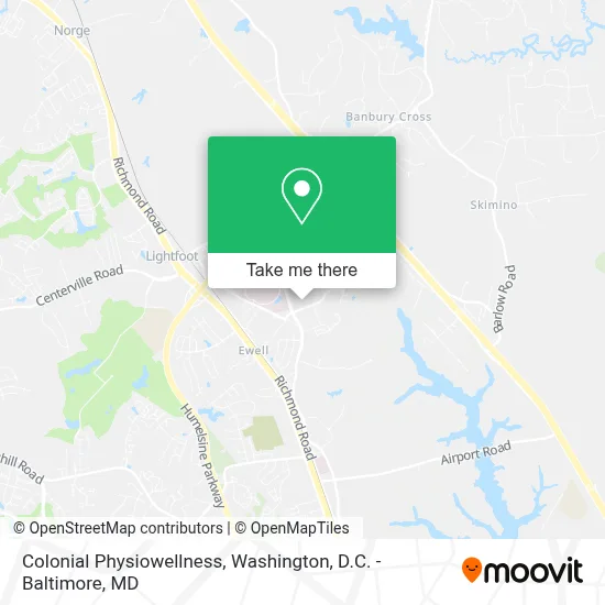 Colonial Physiowellness map