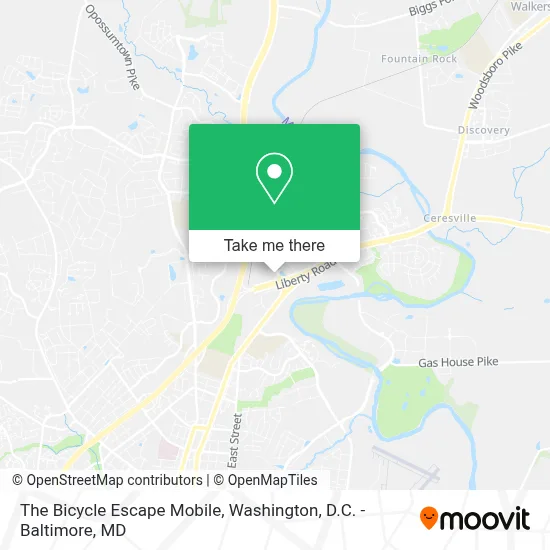 The Bicycle Escape Mobile map