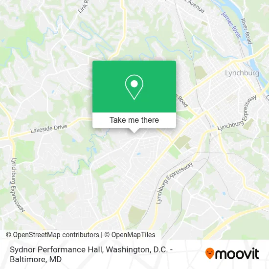 Sydnor Performance Hall map
