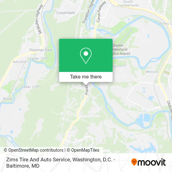 Zims Tire And Auto Service map