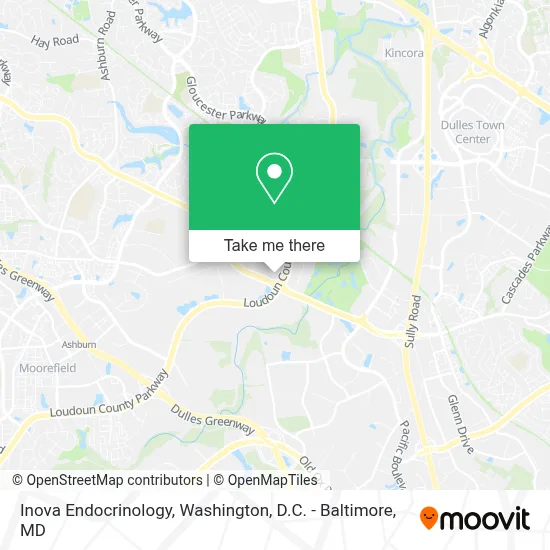 Inova Endocrinology map