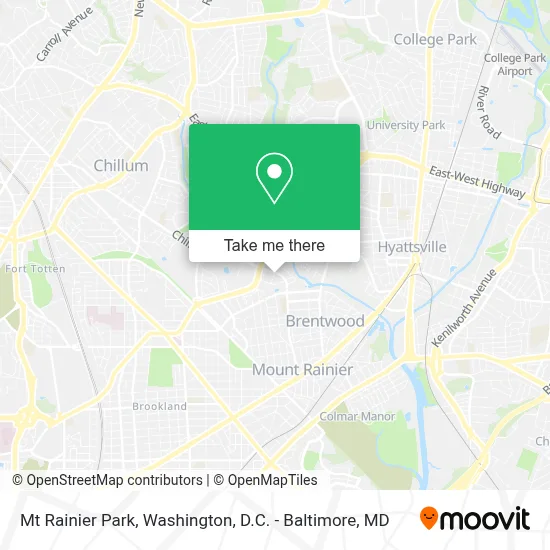 Mt Rainier Park map