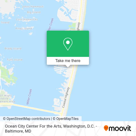 Ocean City Center For the Arts map