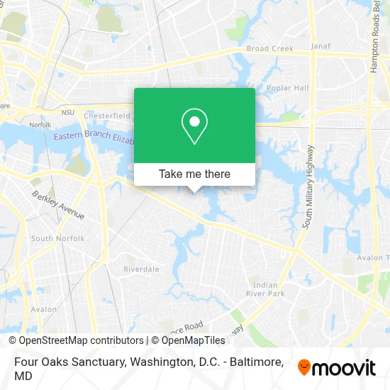Four Oaks Sanctuary map
