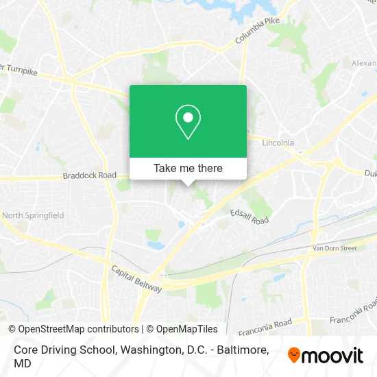Core Driving School map