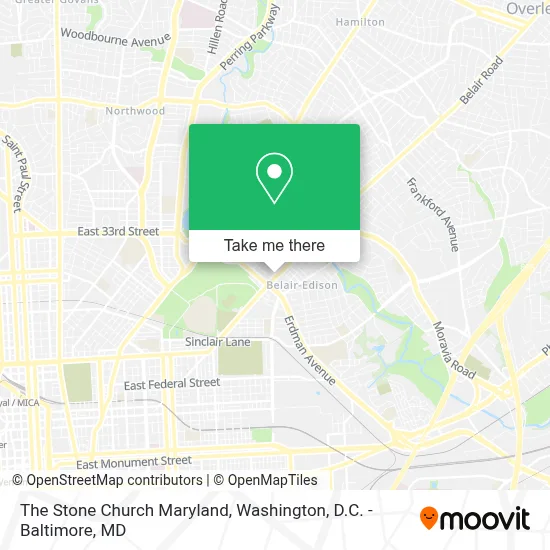 The Stone Church Maryland map